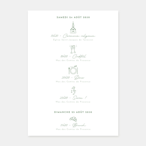 Faire-part de mariage champêtre classique