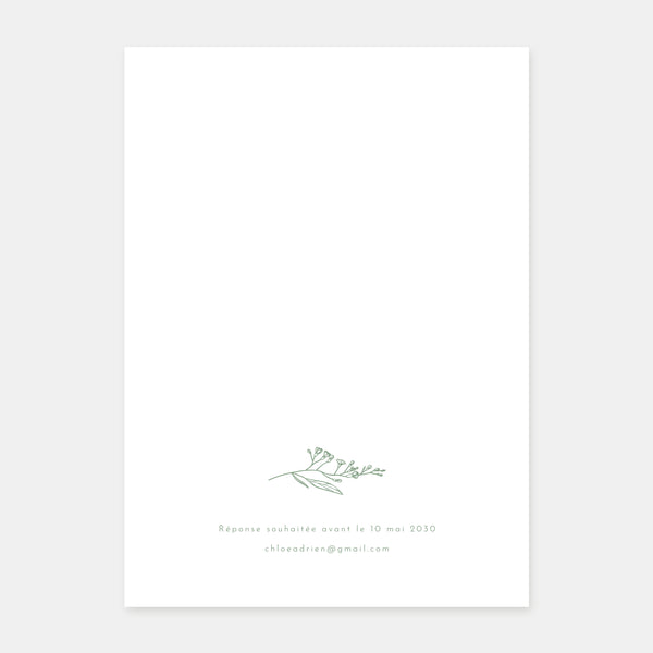 Faire-part de mariage champêtre classique