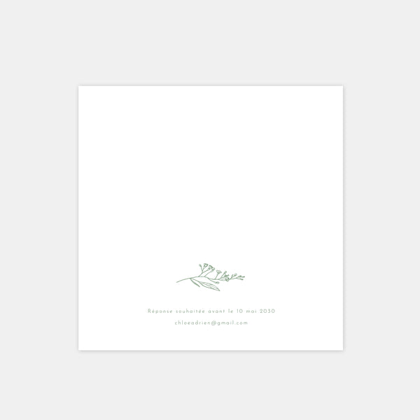 Faire-part de mariage champêtre classique