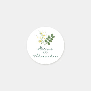 Personalized Country Transparency wedding stickers