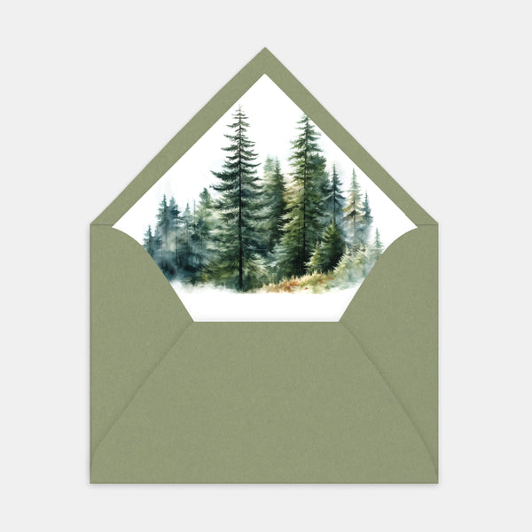 Doublure enveloppe montagne aquarelle - 50ex