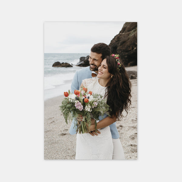 Watercolor Breton coast wedding thank you card