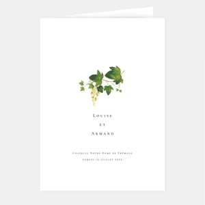 Watercolor vines wedding booklet