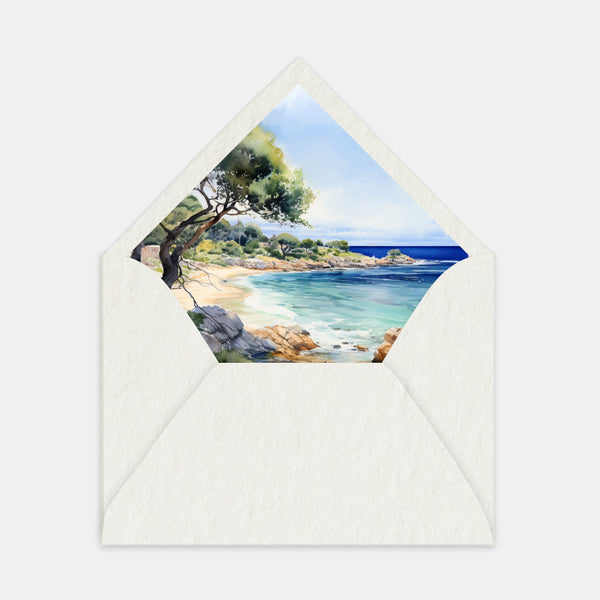 Doublure enveloppe le Sud aquarelle - 50ex