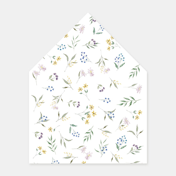 Doublure enveloppe fleurs champêtres - 50ex