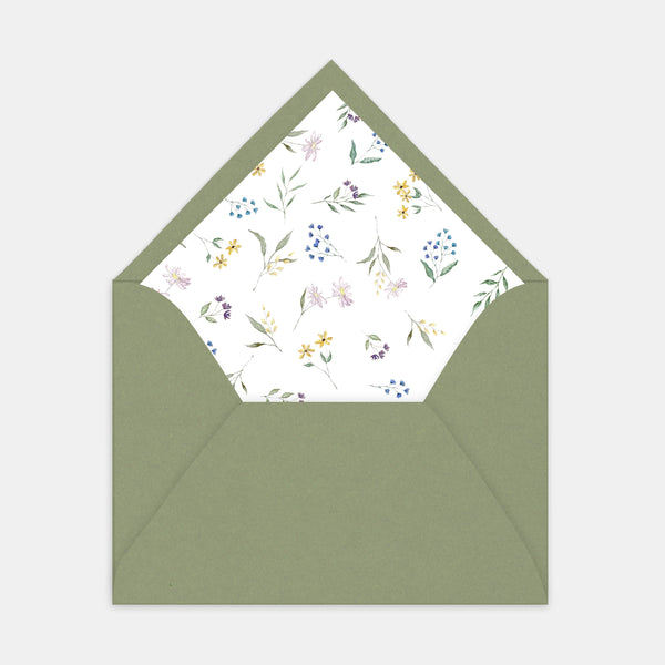 Doublure enveloppe fleurs champêtres - 50ex