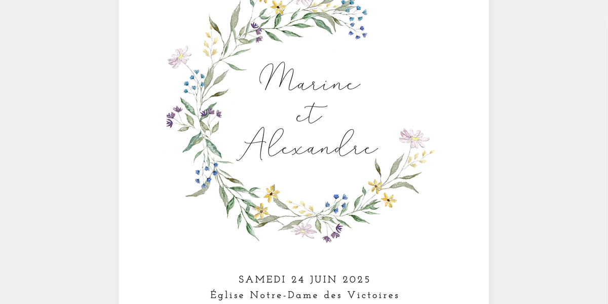 Livret de mariage couronne champêtre - Studio 48 – L'Art du Papier Paris
