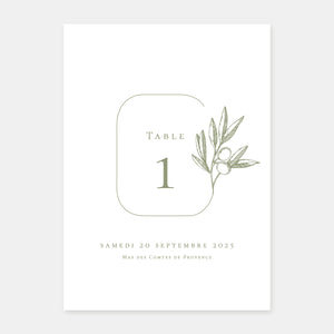 Olive branch wedding table brand