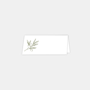 Olive branch wedding place marker