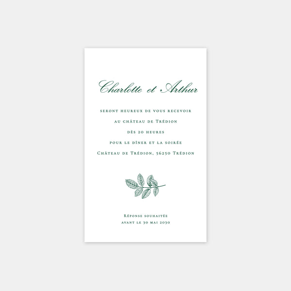 Toile de Jouy wedding invitation card