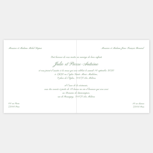 Hochzeitskarte Gutshof Quincampoix