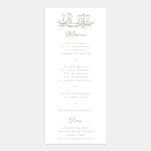 Menü für eine wunderschöne Haushochzeit