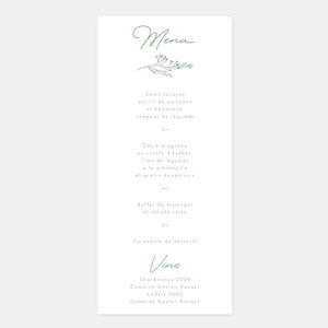 Menu mariage champêtre classique