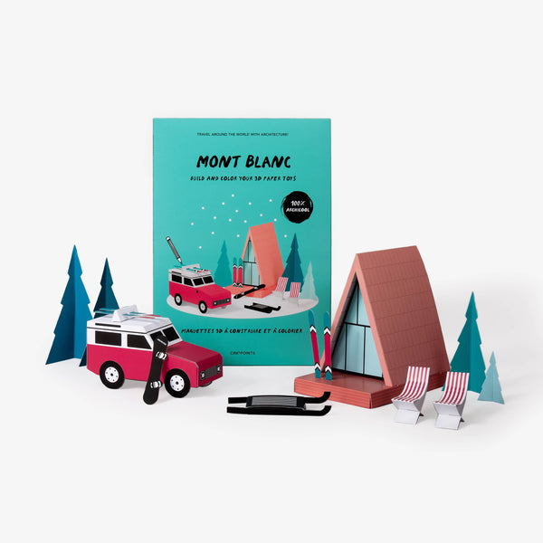 Maquette 3D en papier - Mont blanc