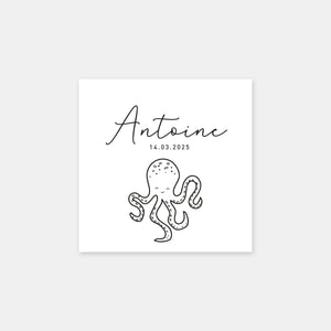 Personalized octopus stamp