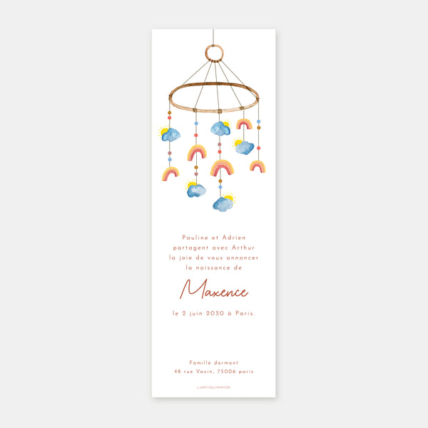 Birth announcement mobile page brand