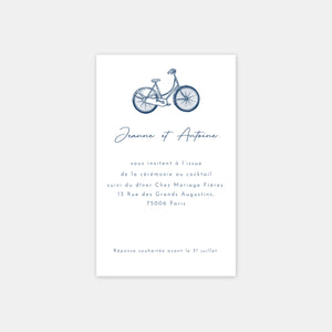 Carton invitation de mariage gravure Paris