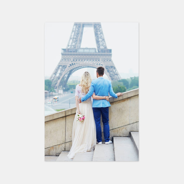 Paris engraved wedding thank you card