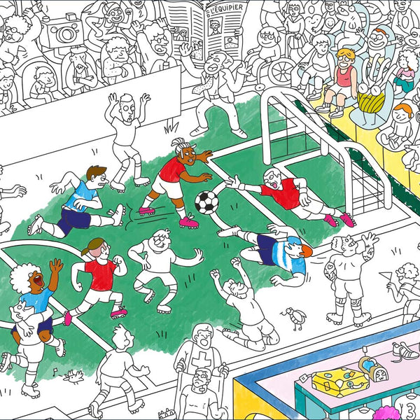 Giant coloring poster Football