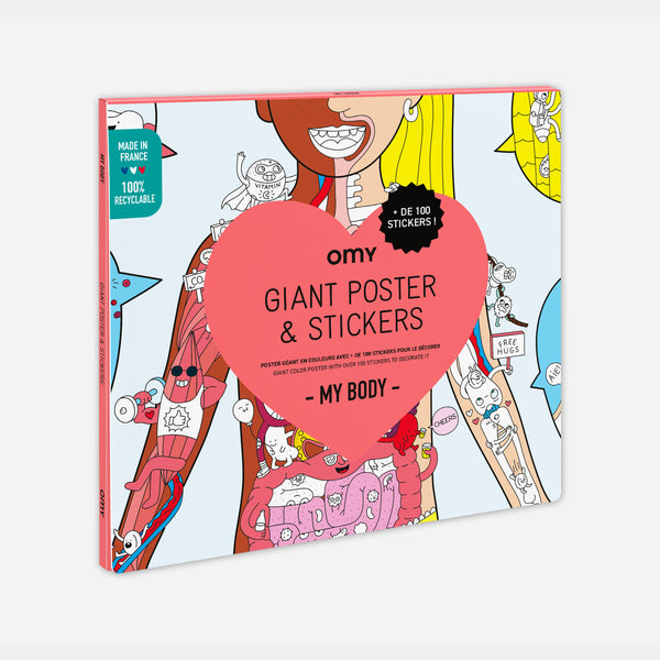 Giant sticker poster My body - OMY