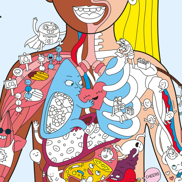 Giant sticker poster My body - OMY