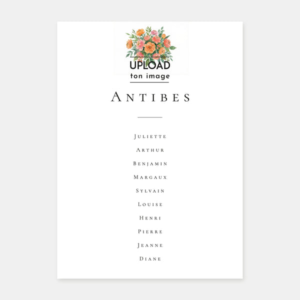 Plan de table de mariage aquarelle - 5ex