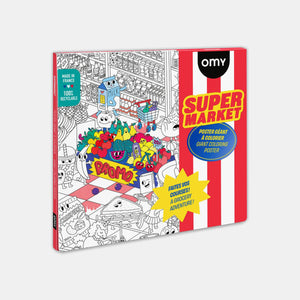 Giant Supermarket Coloring Poster