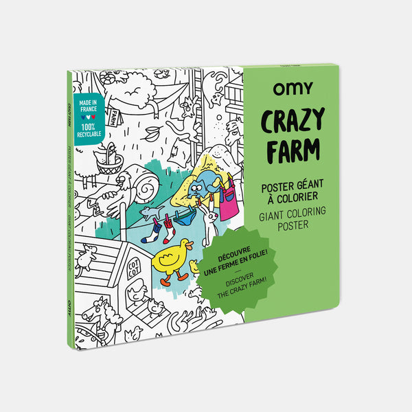 Giant Crazy Farm coloring poster