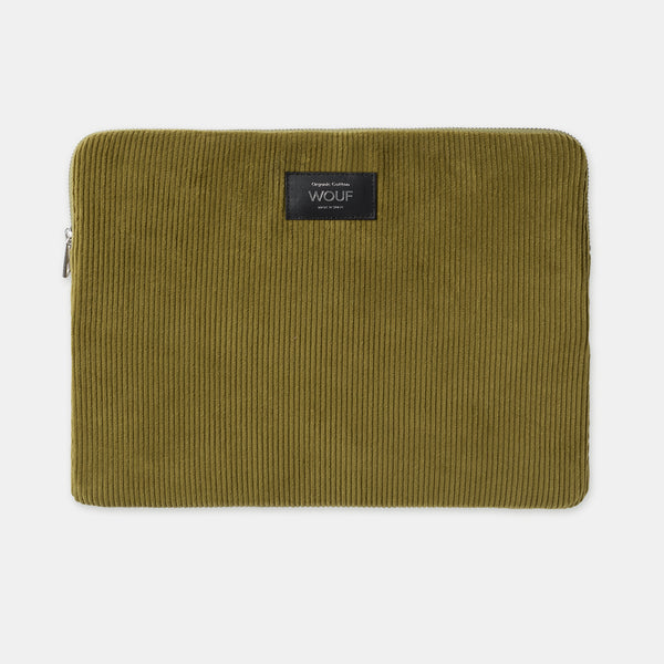 Velvet 13 and 14 inch computer sleeve - Olive