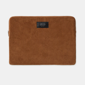 Velvet 13 and 14 inch computer sleeve - Caramel