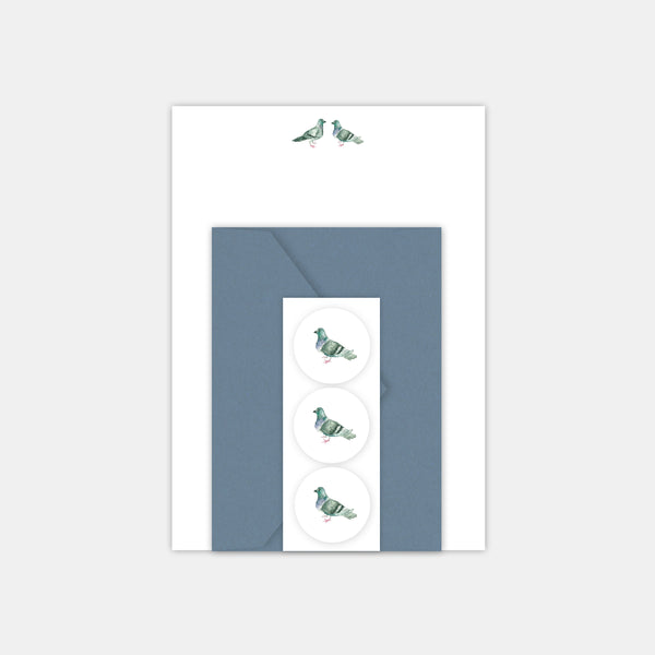 Set de papiers à lettre - Pigeons