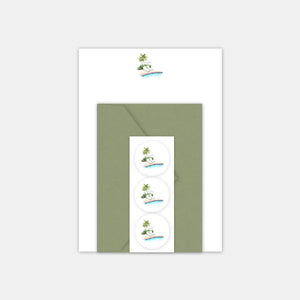 Set de papiers à lettre - Piscine