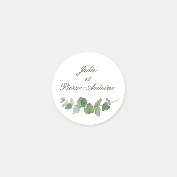 Stickers personnalisés prénoms eucalyptus