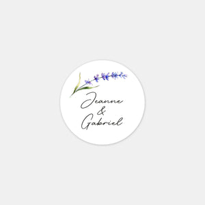 Stickers personnalisés prénoms brin de lavandes