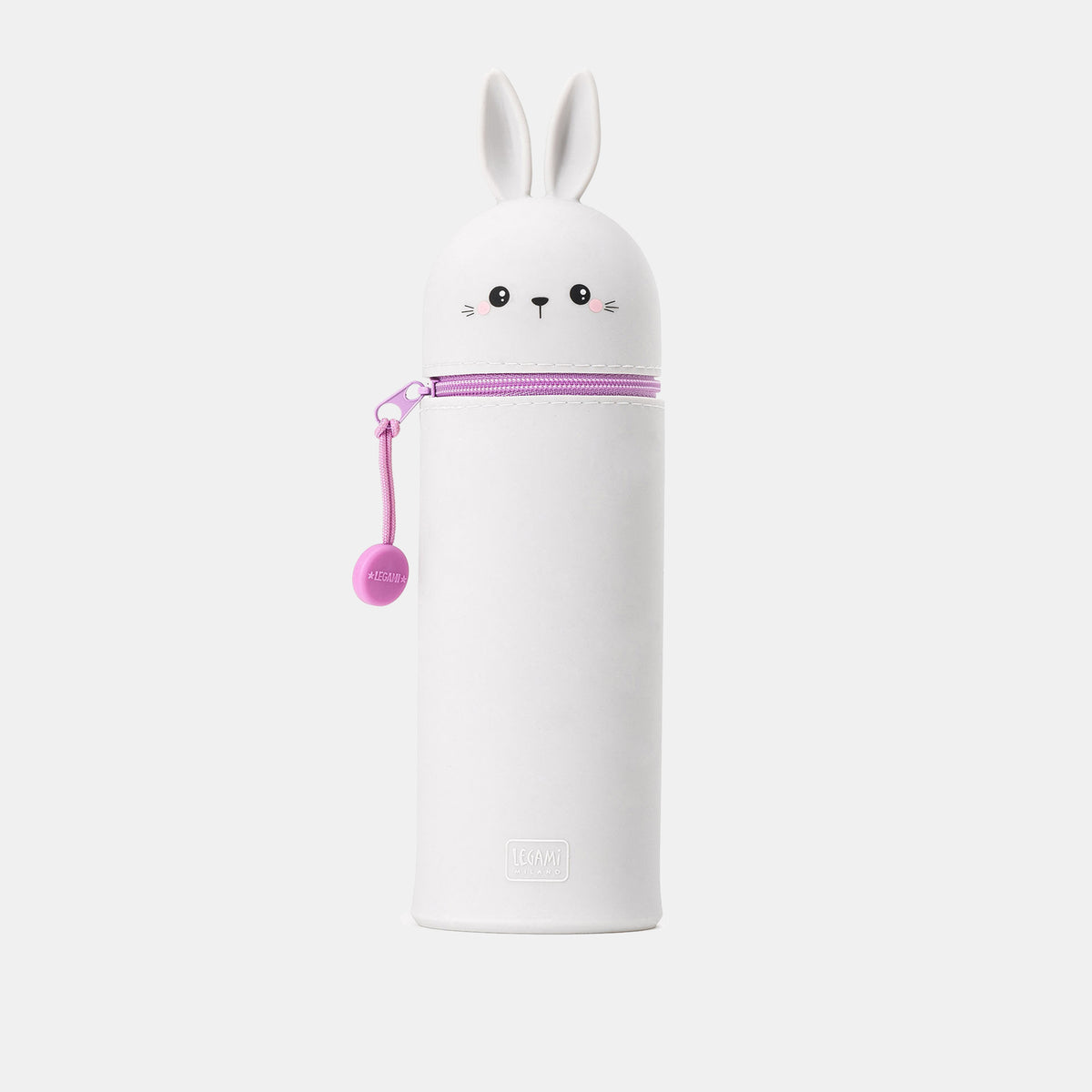 QRKPVHD Trousse Ecole 2 en 1 en Silicone Souple Kawaii, Chat Mignon Porte-Plume, Fermeture Eclair en Silicone Pochette de Stylo, Crayons, Marqueurs, Étui pour Fournitures Scolaires de Grande capacité