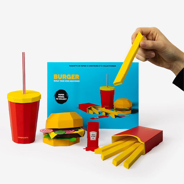Maquette 3D en papier - Burger