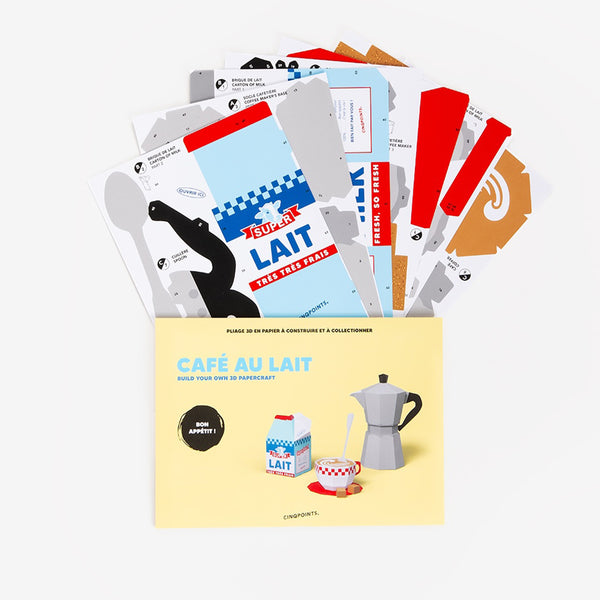 Maquette 3D en papier - Café au lait