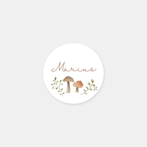 Stickers personnalisés naissance forêt d'automne