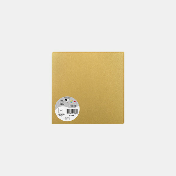 Card 160x160 iridescent 210g gold Pollen