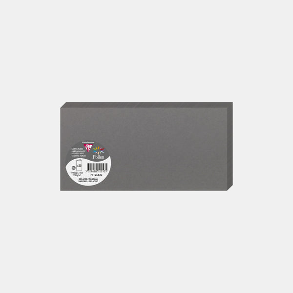 Pre-folded card 213x213 vellum 210g steel gray Pollen