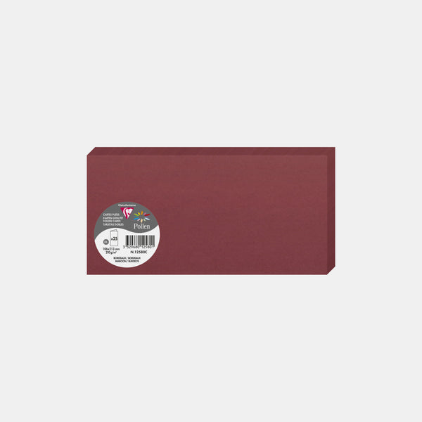 Pre-folded card 213x213 vellum 210g burgundy Pollen
