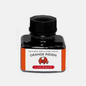 Bouteille 30 ml encre pour stylo orange indien