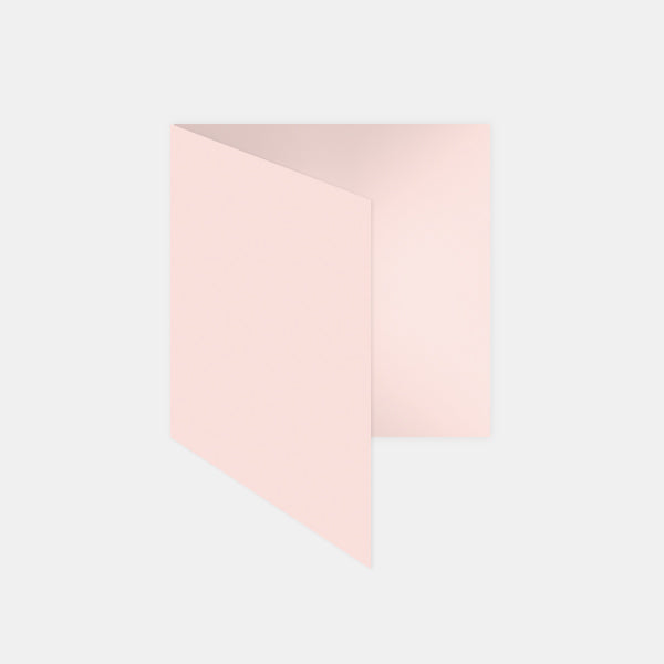 Carte pré-pliée 130x260mm vélin rose pâle