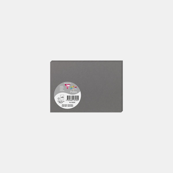 Card 110x155 vellum 210g steel gray Pollen