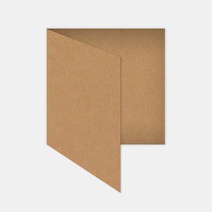 Pre-folded card 145x290mm kraft material