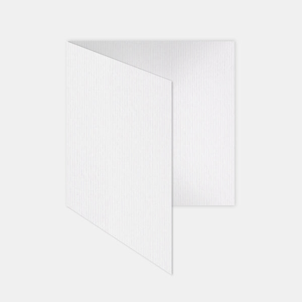 Pre-folded card 145x290mm natural white laid