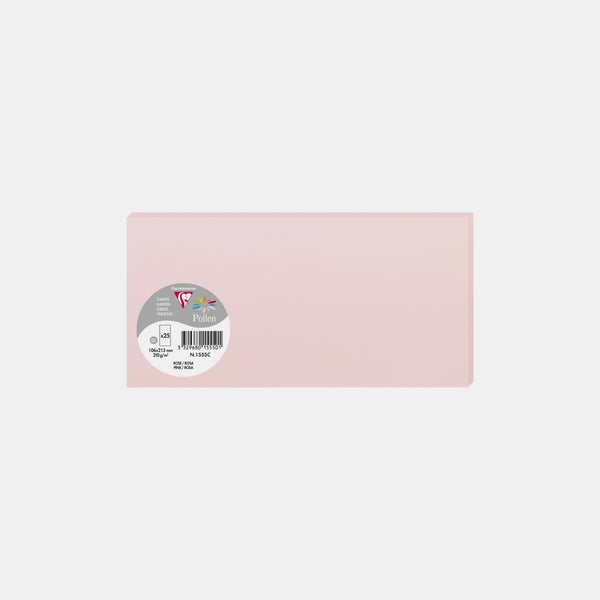 Card 106x213 vellum 210g pink Pollen