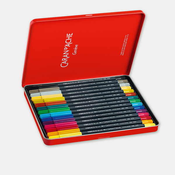 Box of 15 Fibralo Brush colored brush pens