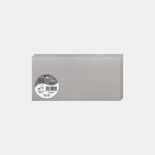 Pre-folded card 213x213 iridescent 210g silver Pollen