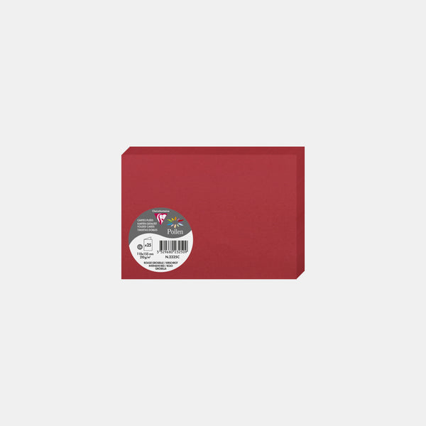 Pre-folded card 110x210 vellum 210g currant red Pollen